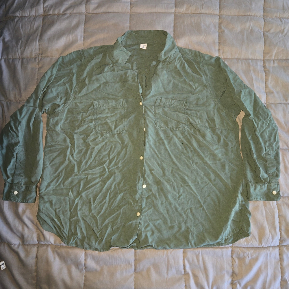 Old Navy Green Button-Up Shirt